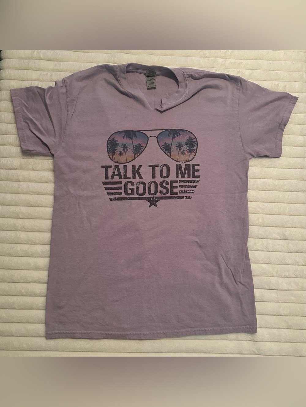 Gildan Lavender "Talk To Me Goose" Short Sleeve Tee
